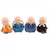 Homeoculture set of 4 laughing buddha [Polyresin] - 0.5